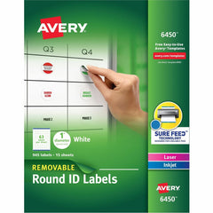 LABEL,ID,1" DIA,945/PK,WH