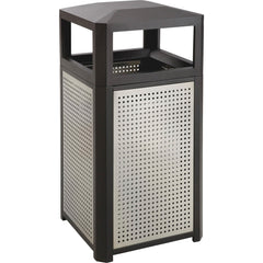 RECEPTACLE,38GAL,WASTE,BK