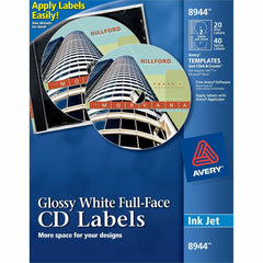 LABEL,FULCD GLSY,20PK,WHT