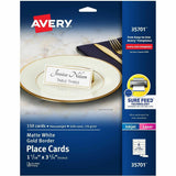 CARD,PLACE,150/PK,GLD,WH