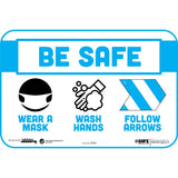SIGN,BESAFE WEAR MASK,WH