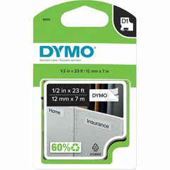 TAPE,1/2"X23',BK ON WH