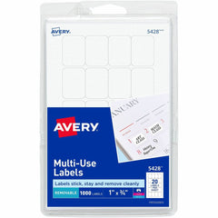 LABEL,.75X1,1000/PK,WHT