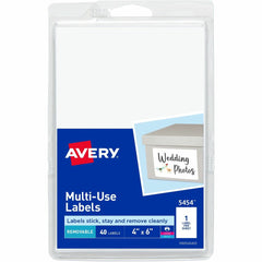 LABEL,4X6,40/PK,WHT