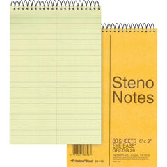 BOOK,STENO,GREGG,80 SH,GN